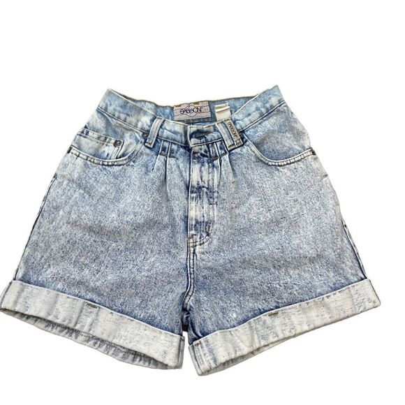 Vintage Sasson Brand Acid Wash High Rise Pleated Shorts 9/10 Perfect Condition - Picture 8 of 16